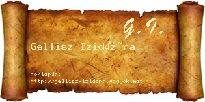 Gellisz Izidóra névjegykártya